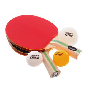 Набір для настільного тенісу дитячий 2 ракетки, 3 м'ячі STIGA SGA-1220081501 TECHNIQUE (деревина, гума)