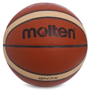 М'яч баскетбольний PU №7 MOLTEN BGH7X (PU, бутил, оранжевий)