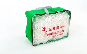 Сітка на ворота футбольні аматорська вузлова (2шт) C-5370 (PE 2мм, яч. 14х14см, PVC чохол)