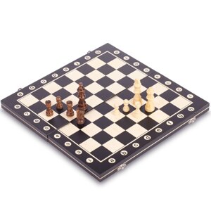 Шахи-настільна гра дерев'яні W8015 (р-р дошки 39див x 39див)