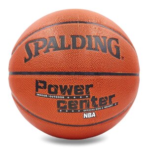 М'яч баскетбольний PU №7 SPALD BA-4257 POWER CENTER (PU, бутил, коричневий)