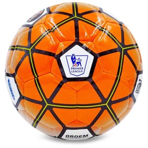 М'яч футбольний №5 PU HYDRO TECHNOLOGY SHINE PREMIER LEAGUE FB-5827 (№5, 5 сл., зшитий вручну)