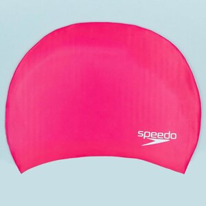 Шапочка для плавання на довгі волосся SPEEDO LONG HAIR 806168A064 (силікон, малиновий)