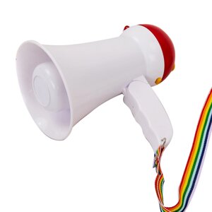 Громкоговоритель мегафон (рупор) Zelart HW-1R 15W белый-красный