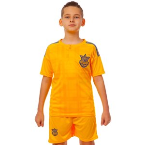 Комплект футбольної форми Zelart УКРАЇНА CO-3900-UKR-16B-ETM1721 XS-M (футболка, шорти, гетри) кольору в