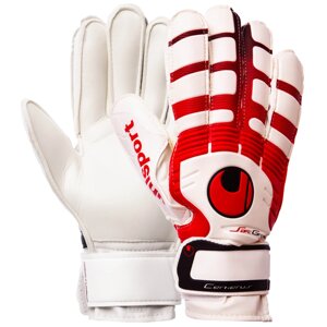 Перчатки вратарские с защитой пальцев UHLSPORT Zelart FB-842 размер 8-9 цвета в ассортименте