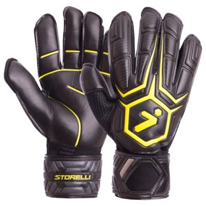 Перчатки вратарские с защитой пальцев STORELLI Zelart FB-905 размер 8-10 цвета в ассортименте