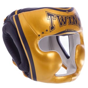 Шолом боксерський з повним захистом шкіряний TWINS FHGL-3-TW S-XL кольори в асортименті