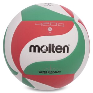 М'яч волейбольний Клеєний PU MOLTEN V5M4200 (PU, №5, 5 сл., клеєний)