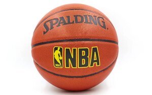 М'яч баскетбольний PU №7 SPALD NBA BA-4258 (PU, бутил, коричневий)