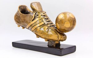Статуэтка наградная спортивная Футбол Бутса с мячом Zelart C-1346-A