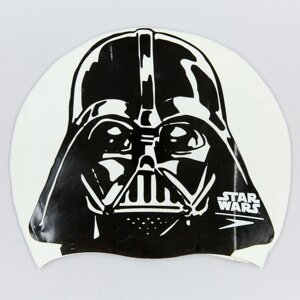 Шапочка для плавання SPEEDO SLOGAN PRINT 808385C854 Star Wars Darth Vader (силікон, білий-чорний)