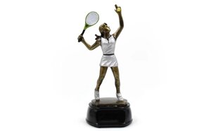 Статуэтка наградная спортивная Большой теннис женский Zelart C-2688-B11