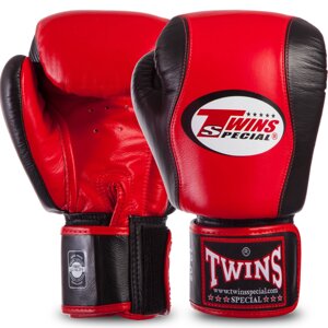 Рукавиці боксерські шкіряні TWINS BGVL7-2RD-BK 12-16 унцій червоний-чорний
