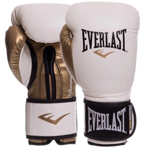 Рукавички боксерські EVERLAST POWERLOCK P00000722 12 унцій білий-золотий