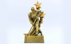 Статуетка (фігурка) нагородна спортивна Хокей Хокеїст HX4632-C (р-р 8х3х15 см)