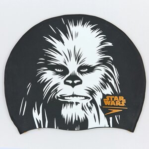 Шапочка для плавання SPEEDO SLOGAN PRINT 808385C743 Star Wars Chewbacca (силікон, чорний-білий)