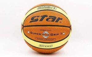 М'яч баскетбольний STAR JMC07000Y SUPER GRIP 7 №7 PU помаранчевий-жовтий