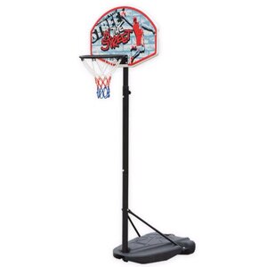 Стійка баскетбольна зі щитом (мобільна) KID S881R (щит-PE р-р 66х45см, кільце-сталь d-32см, регул. висота