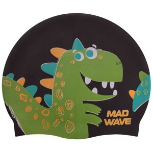 Шапочка для плавання дитяча MadWave Junior DINO M057916 (силікон, кольори в асортименті)