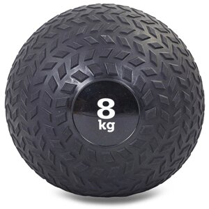 Набивний м'яч слембол для кроссфита рифлений Record SLAM BALL FI-5729-8 8кг (PVC, мінеральний наповнювач,