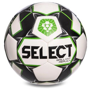 Мяч футбольный SELECT BRILLANT PFL №5 белый-серый-зеленый