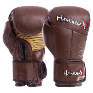 Рукавиці боксерські шкіряні HAYABUSA KANPEKI VL-5779 10-12 унцій коричневий