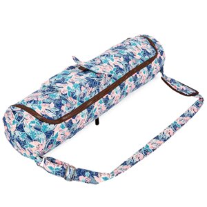 Сумка для йога килимка Yoga bag KINDFOLK FI-8362-2 (розмір 17смх72см, поліестер, бавовна, рожевий-блакитний)