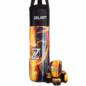 Боксерский набор Zelart VL-3350 черный-желтый