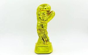 Статуетка (фігурка) нагородна спортивна Бокс Боксерська рукавичка золота C-1757-AA2 (р-р 22х9х8 см)