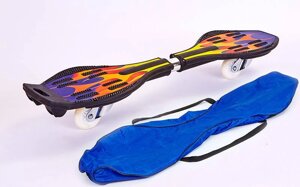 Скейтборд двухколесный RipStik роллерсерф Zelart SK-004S синий-оранжевый