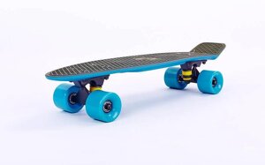 Скейтборд пластиковий Penny SOFT RUBBER TWIN FISH 22in двоколірна дека SK-410-3 (зелений-синій)