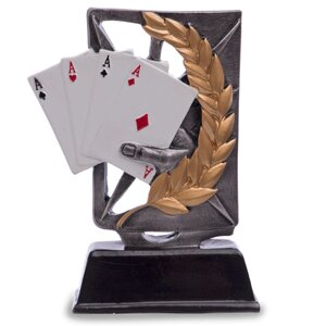 Статуетка (фігурка) нагородна спортивна Карткові ігри C-3156-A8 (р-р 16х12х3,5 см)