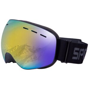 Гірськолижні окуляри SPOSUNE HX037 оправа-чорна колір лінз золотий дзеркальний