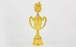 Кубок спортивний з ручками, кришкою та місцем під жетон CHIC C-8972B (h-46см, b-24см, d-19см, золото)