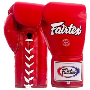Рукавиці боксерські шкіряні професіональні на шнурівці FAIRTEX BGL6 10-16 унцій кольори в асортименті