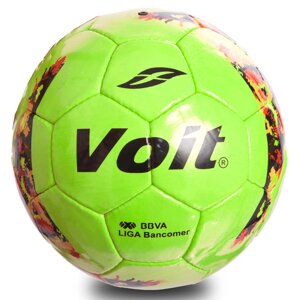 М'яч футбольний №5 PU ламін. VOIT FB-0717 (№5, 5 сл., зшитий вручну, салатовий)