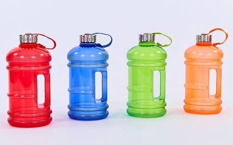 Пляшка для води спортивна Zelart Бочонок 2200 мл FI-7155 (PE, кольори в асортименті) від компанії Спортивний інтернет - магазин "One Sport" - фото 1