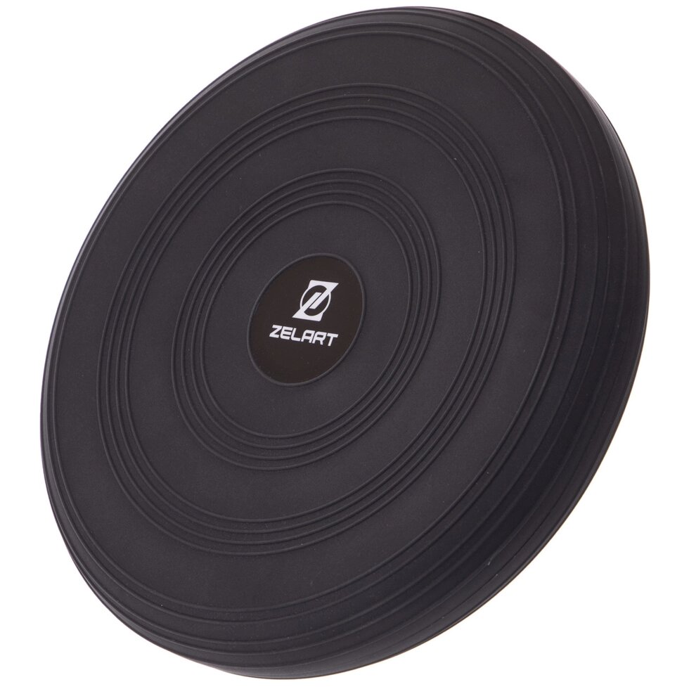 Подушка балансувальна масажна Zelart FI-2584 (MD1469) діаметр-33см чорний від компанії Спортивний інтернет - магазин "One Sport" - фото 1