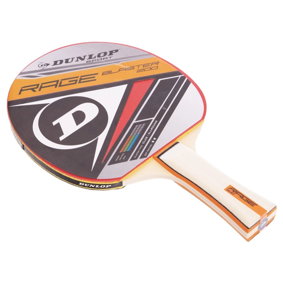 Ракетка для настільного тенісу 1 штука DUNLOP 679207 D TT BT RAGE BLASTER (деревина, гума) від компанії Спортивний інтернет - магазин "One Sport" - фото 1
