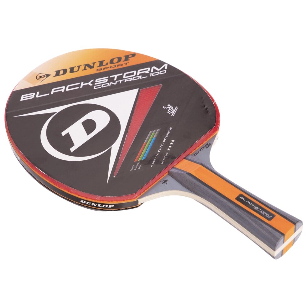 Ракетка для настільного тенісу 1 штука DUNLOP MT-679203 BLACKSTORM CONTROL (деревина, гума) від компанії Спортивний інтернет - магазин "One Sport" - фото 1