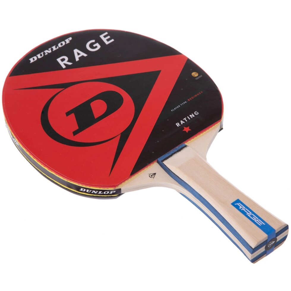 Ракетка для настільного тенісу DUNLOP DL679336 D TT BT RAGE кольори в асортименті від компанії Спортивний інтернет - магазин "One Sport" - фото 1
