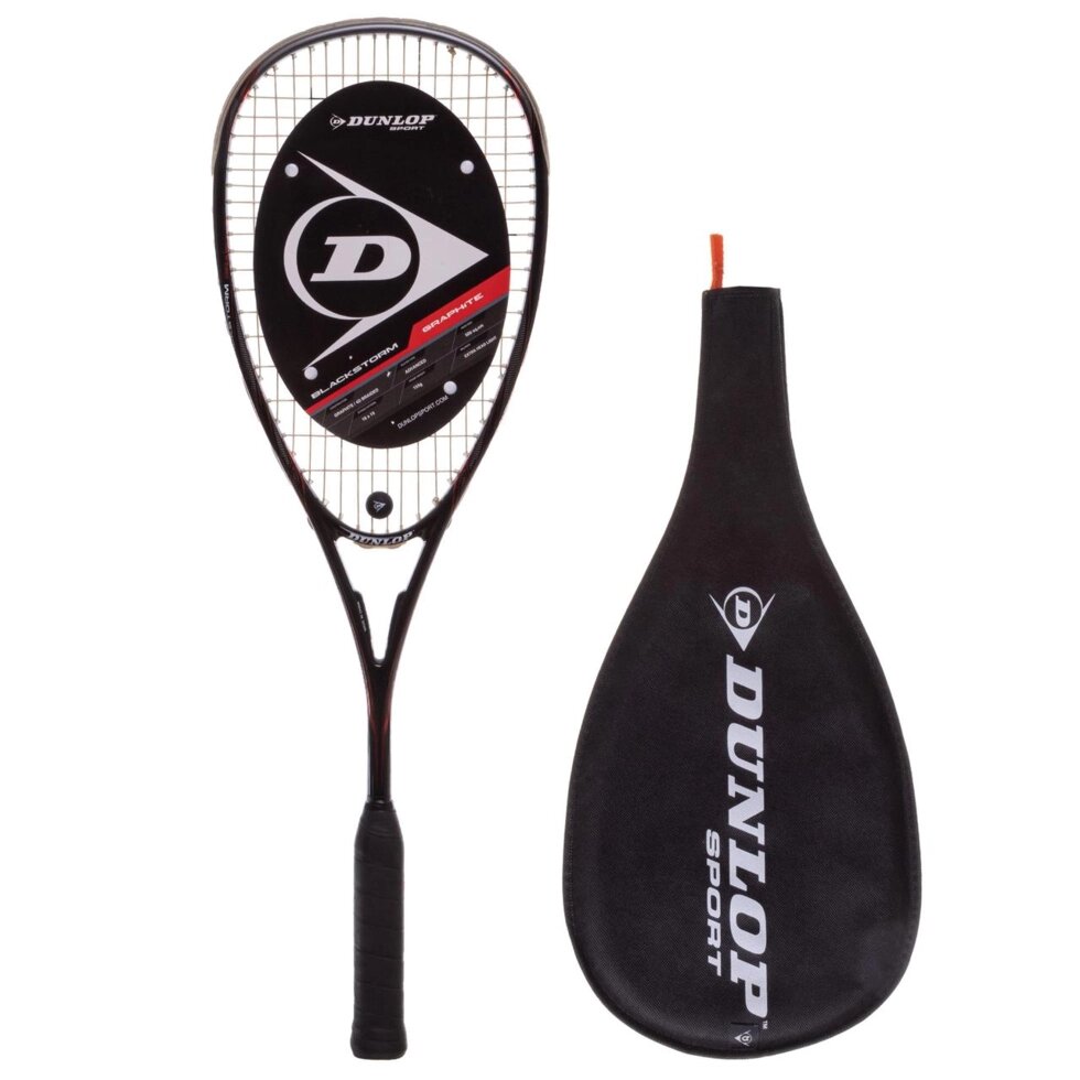 Ракетка для сквошу DUNLOP DL773232 D SR BLACKSTORM 4D GRAPHITE HL SQU/RKT від компанії Спортивний інтернет - магазин "One Sport" - фото 1