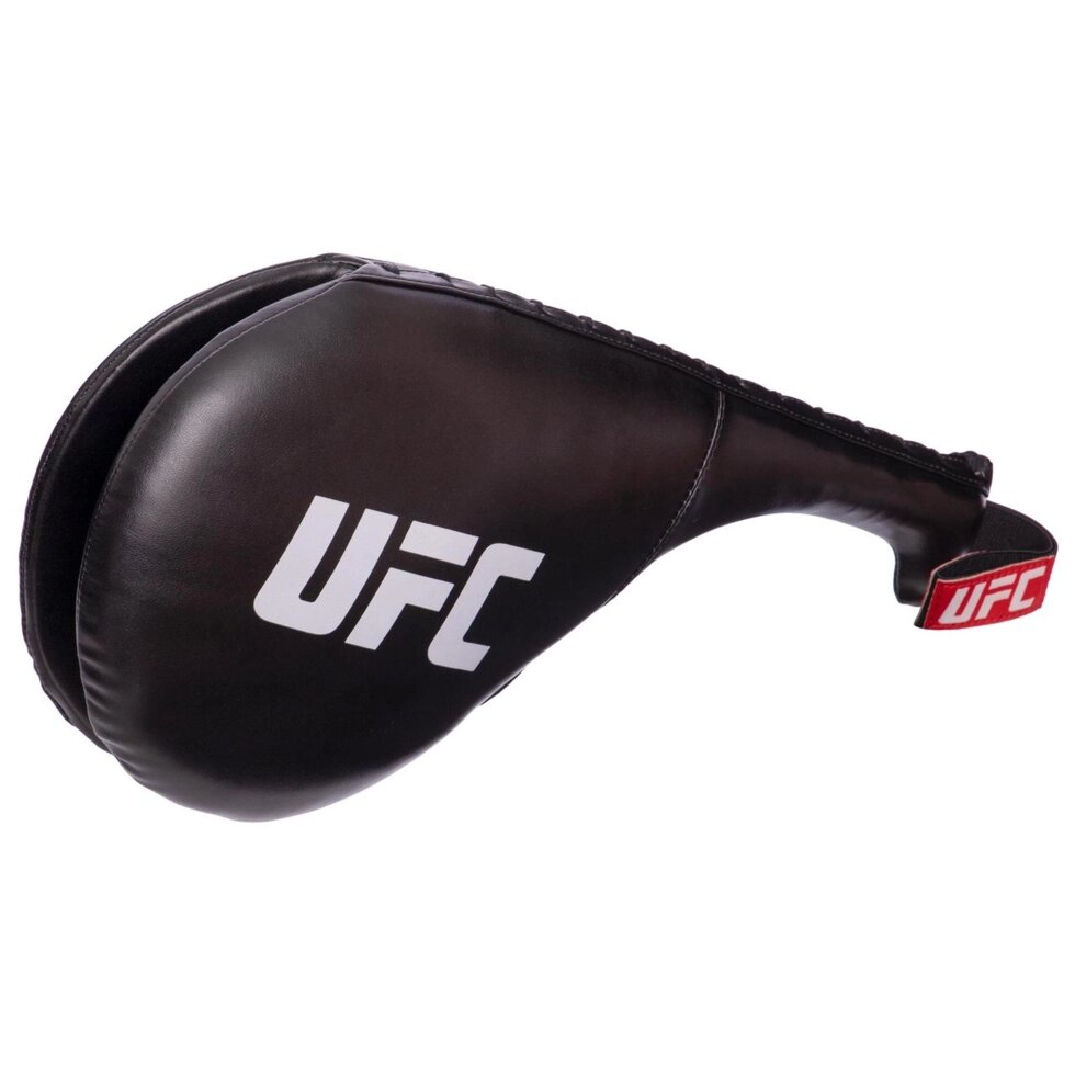 Ракетка для тхеквондо подвійна UFC PRO UCP-75346 (PU, наповнювач-пінополіуретан, р-р 38х20см, чорний) від компанії Спортивний інтернет - магазин "One Sport" - фото 1