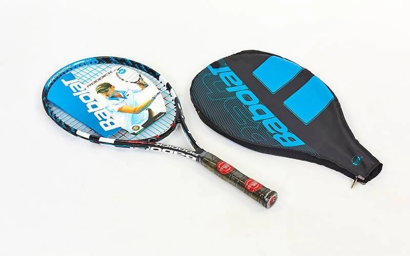 Ракетка для великого тенісу юніорська BABOLAT 140105-146 RODDICK JUNIOR 145 (чорний-блакитний) від компанії Спортивний інтернет - магазин "One Sport" - фото 1