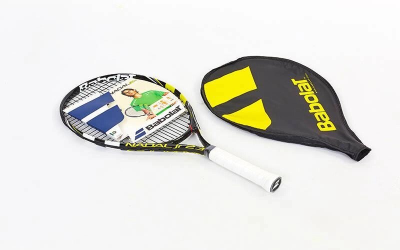 Ракетка для великого тенісу юніорська BABOLAT 140132-142 NADAL JUNIOR 23 (чорний-жовтий) від компанії Спортивний інтернет - магазин "One Sport" - фото 1