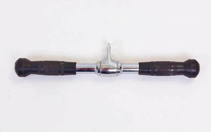 Ручка для тяги на трицепс, біцепс пряма c обертовим підвісом з PU накладкою Record TA-5703 (l-40см) від компанії Спортивний інтернет - магазин "One Sport" - фото 1