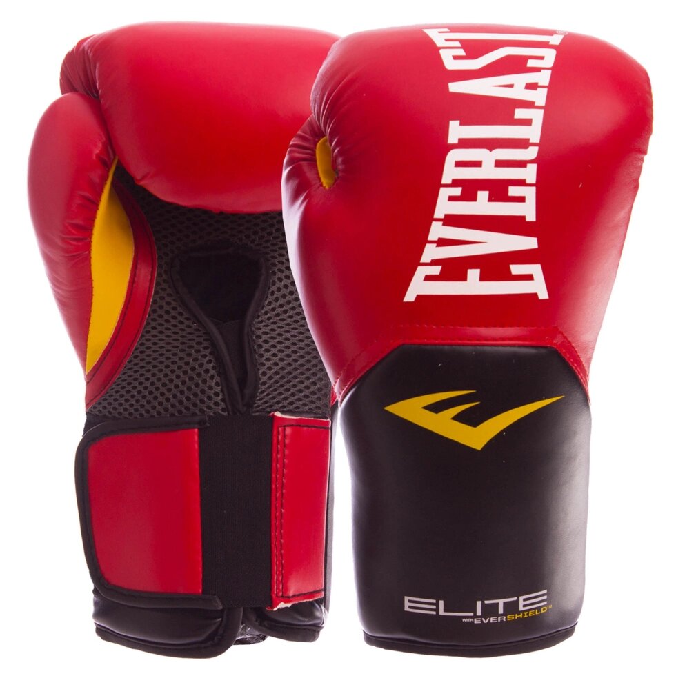 Рукавички боксерські EVERLAST PRO ELITE STYLE P00001243 12 унцій червоний від компанії Спортивний інтернет - магазин "One Sport" - фото 1