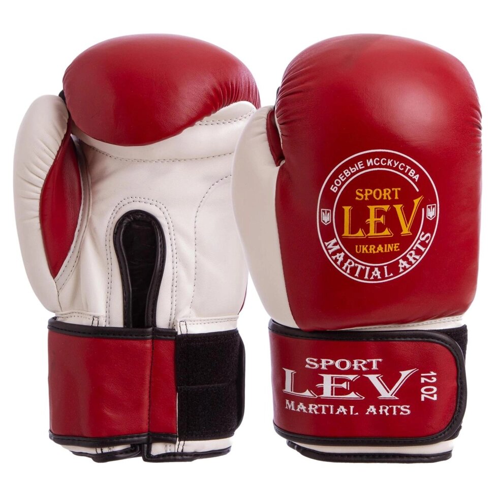 Рукавички боксерські LEV UR LV-4281 10-12 унцій кольори в асортименті від компанії Спортивний інтернет - магазин "One Sport" - фото 1