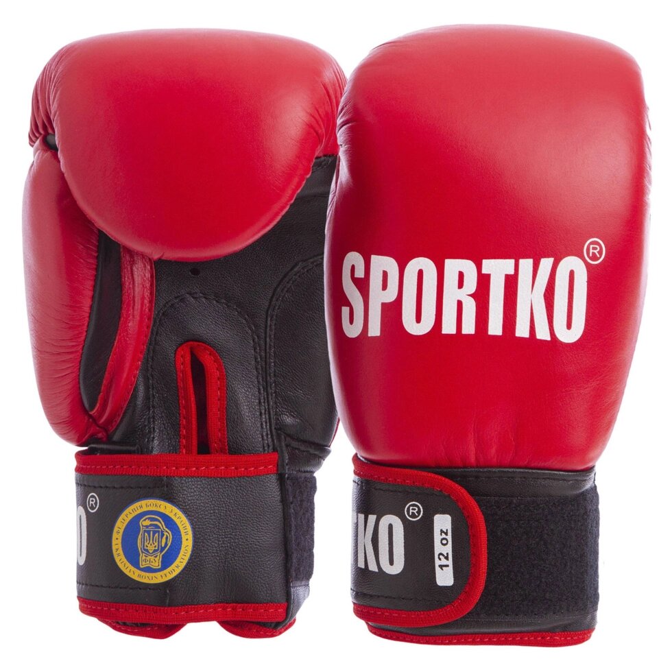 Рукавички боксерські професійні з печаткою ФБУ SPORTKO UR SP-4705 10-12 унцій кольори в асортименті від компанії Спортивний інтернет - магазин "One Sport" - фото 1
